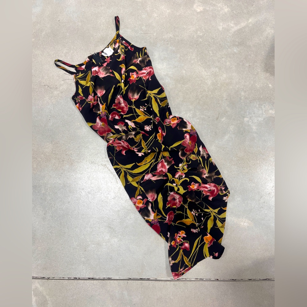 VTG black floral dress